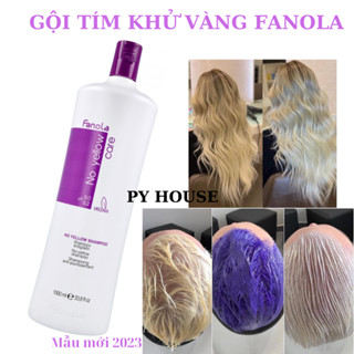DẦU GỘI TÍM KHỬ VÀNG FANOLA NOYELLOW 1000ML MẪU MỚI giữ màu cho tóc nhuộm, tóc tẩy bền màu