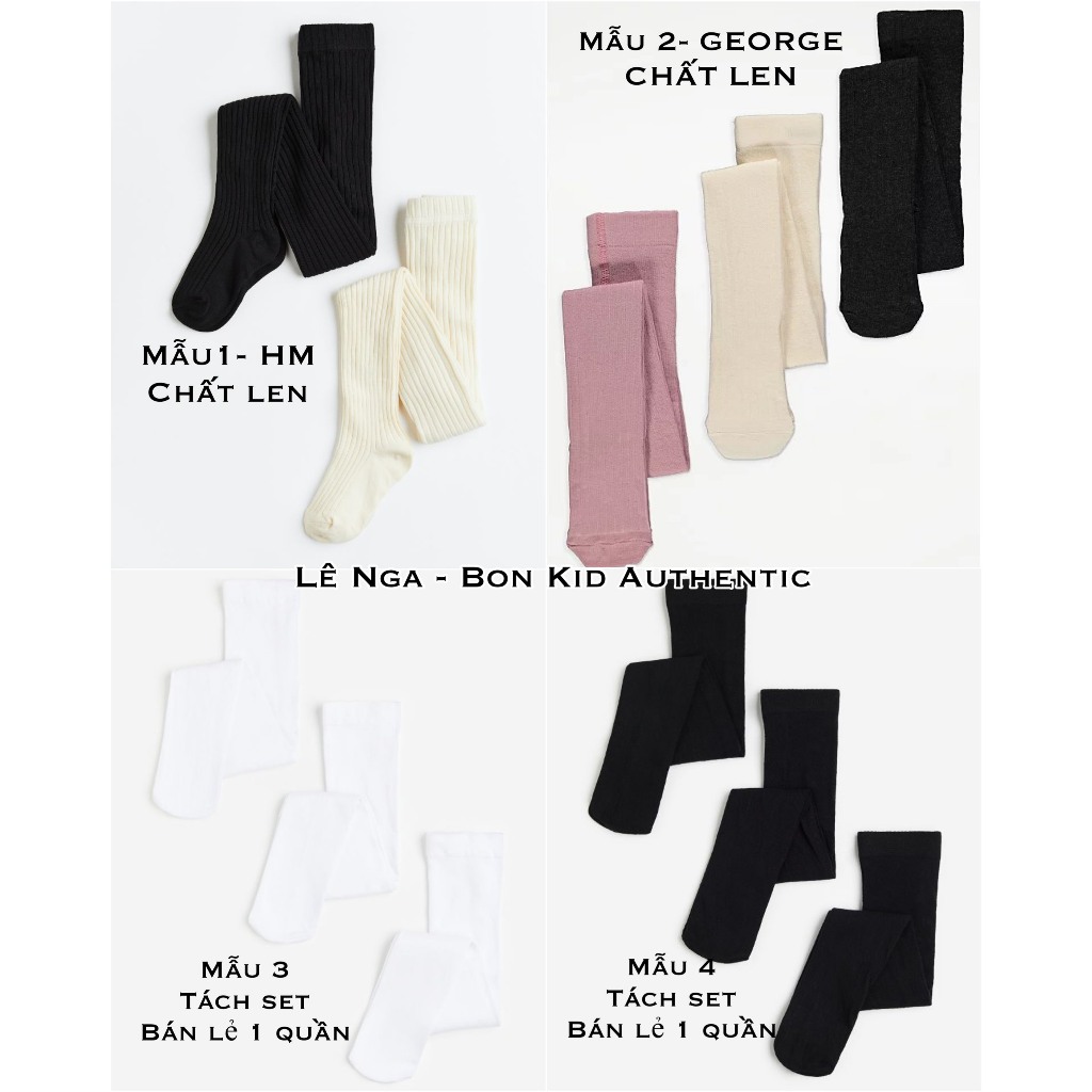 Quần tất kids HM US/GEORGE UK sz từ 1.5-2y đến 9-10y