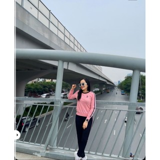  Đồ bộ thể thao nữ Halyn bộ cotton thể thao co giãn thoải mái tay dài quần dài HA455 
