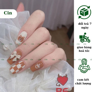 Nailbox thiết kế cute Cin Nailbox , móng tay giả tặng kèm phụ kiện