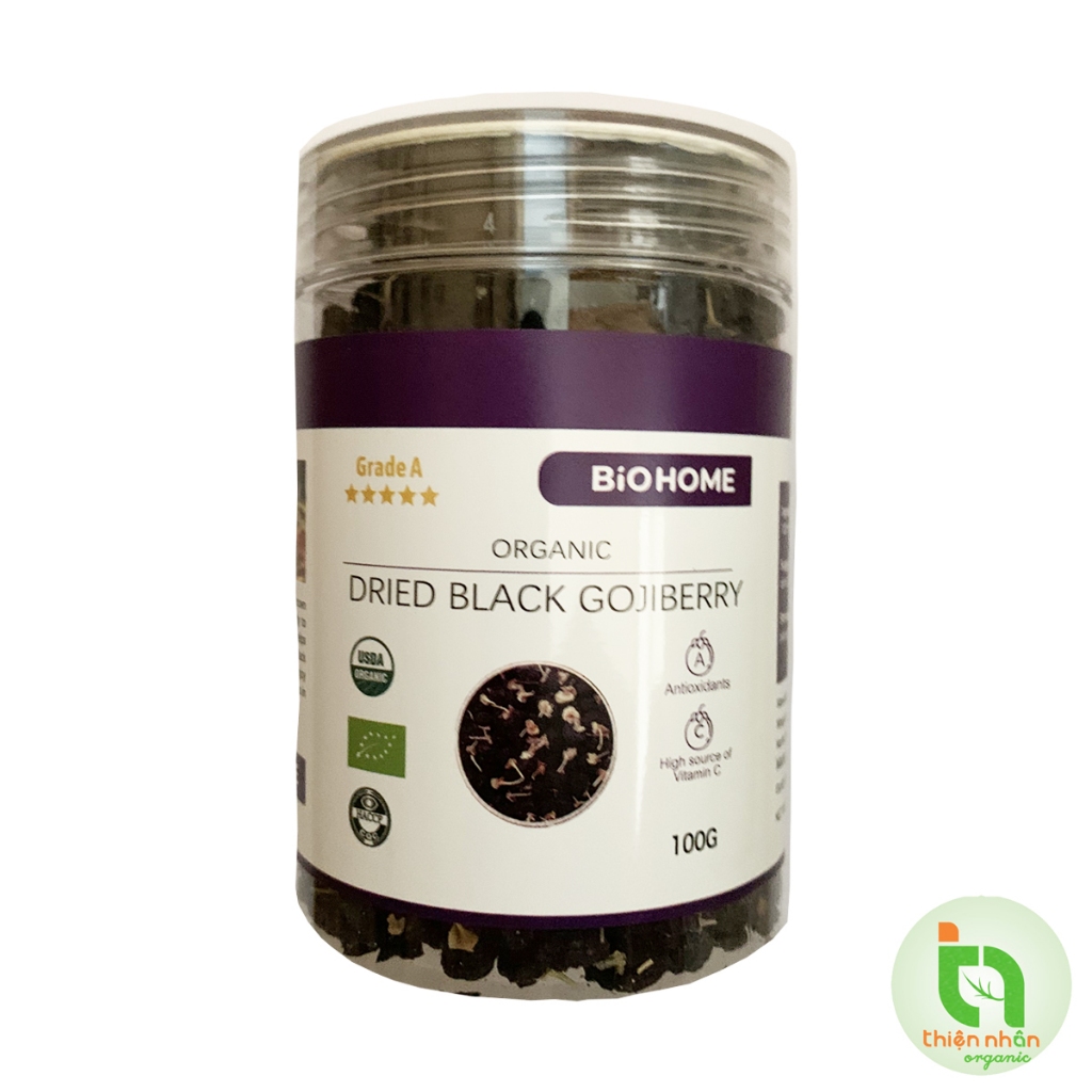Kỷ tử đen hữu cơ Biohome 100g Hắc kỉ tử Organic Dried Black Goji Berry