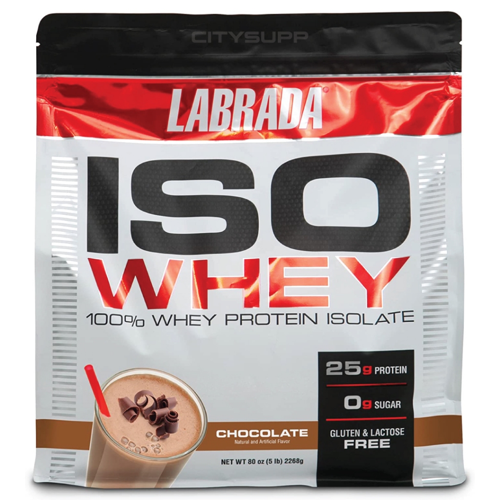 Labrada ISO WHEY, 100% Whey Protein Isolate , 25g Whey Protein Isolate 100%,  Glutamine, Không Lactose