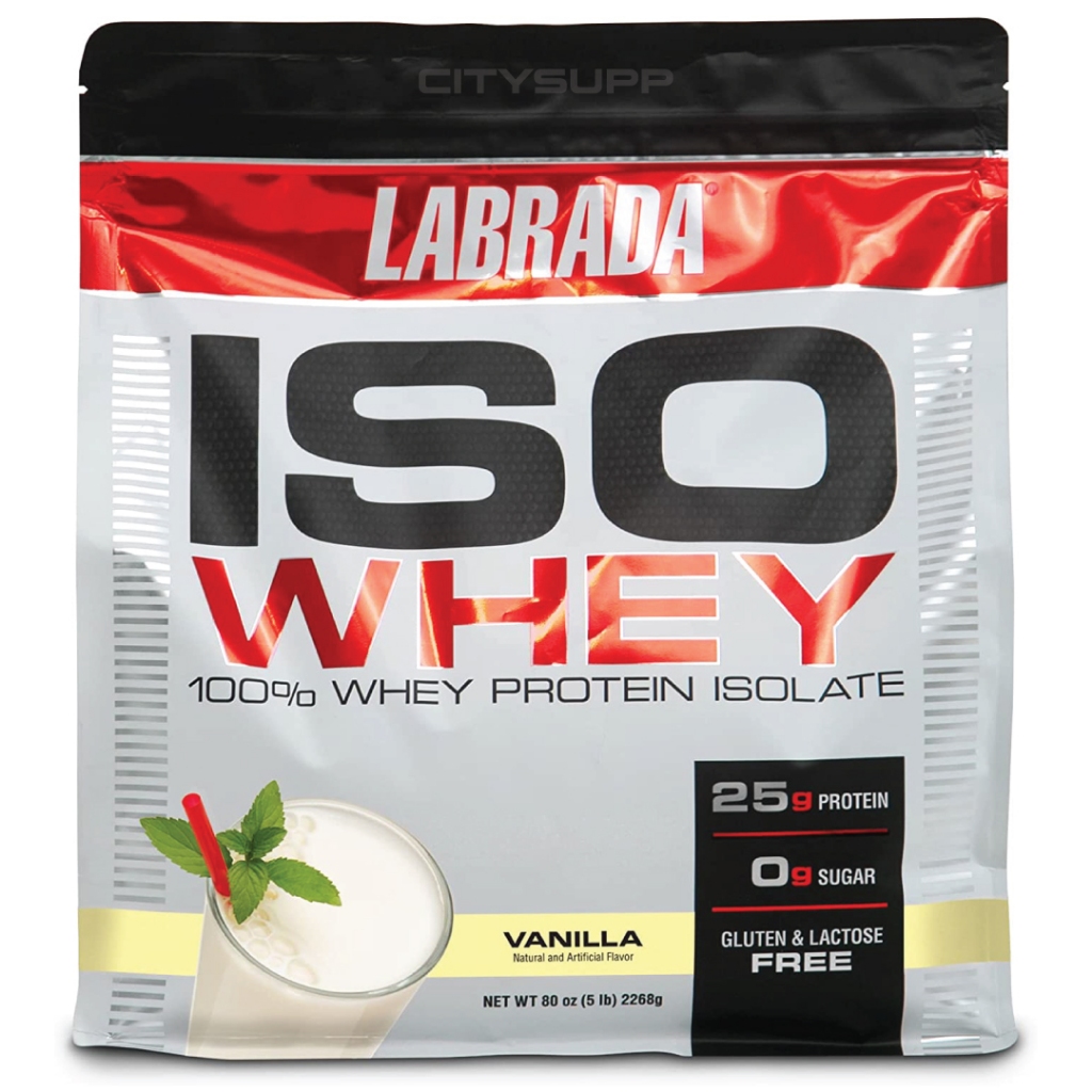Labrada ISO WHEY, 100% Whey Protein Isolate , 25g Whey Protein Isolate 100%,  Glutamine, Không Lactose