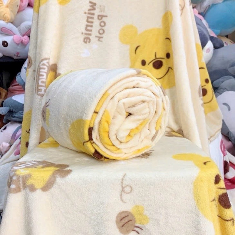 Chăn văn phòng, chăn lông tuyết mẫu gấu dâu