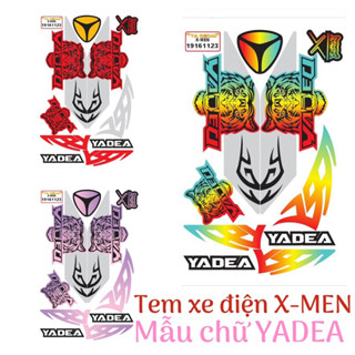 (MẪU2)Tem xe điện X-MEN mẫu chữ YADEA nhiều màu tem 4 lớp chống nước