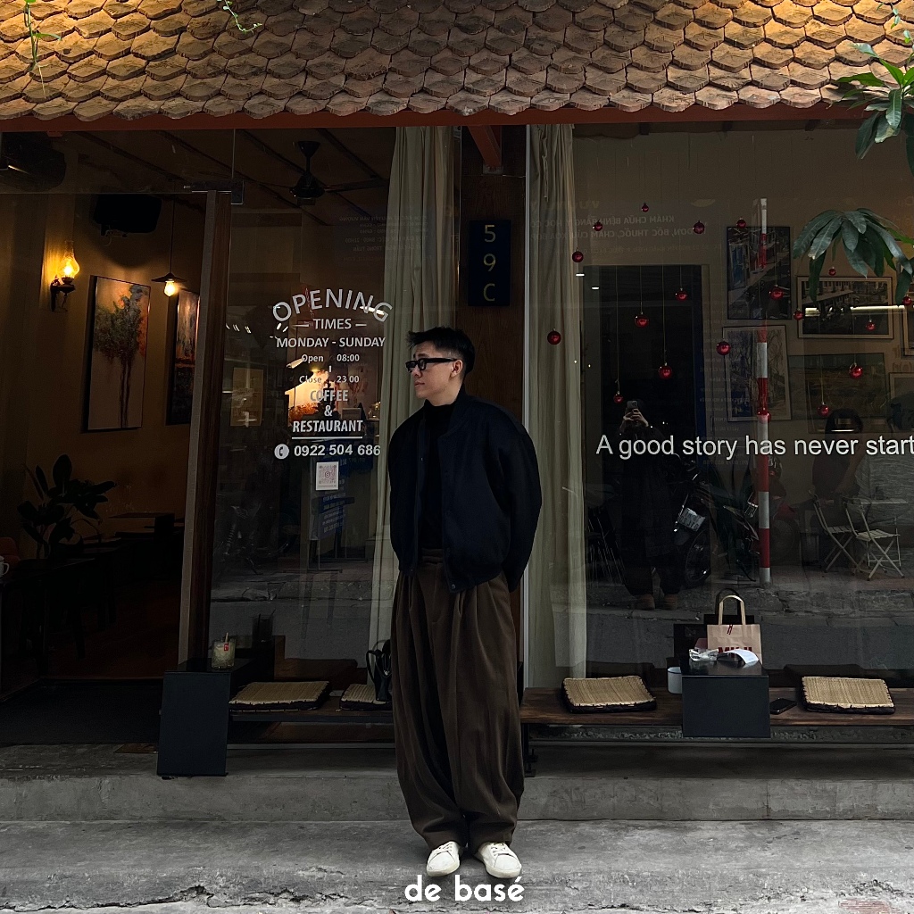 Áo BOMBER dạ - LAZY POCKET BOMBER - Form CROP - De Basé