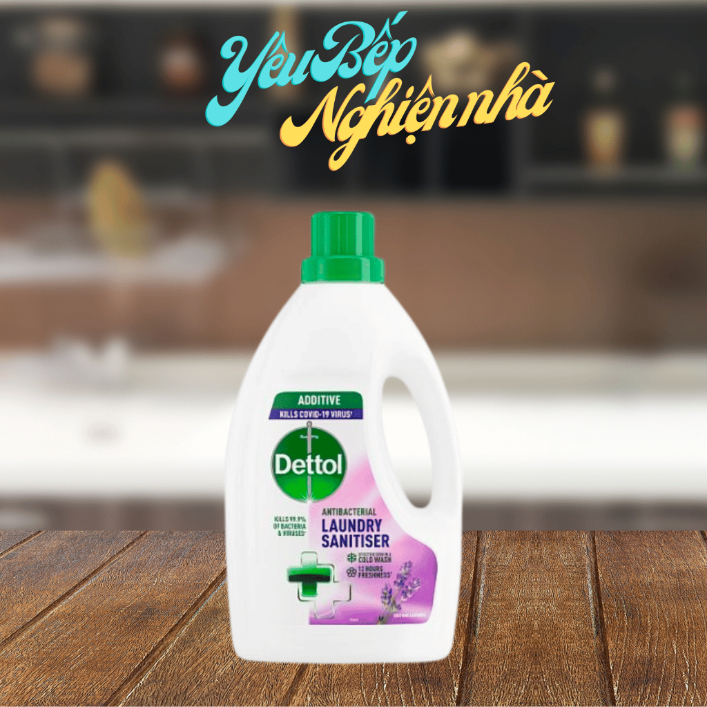 Nước xả vải Dettol diệt khuẩn và Virus đến 99.9% Anti Bacterial Laundry Sanitiser hương Lavender 1.5 lít