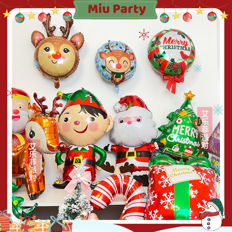 Bong Bóng Bay Trang Trí Giáng Sinh, MERRY CHRISTMAS - Miu Party
