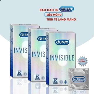 Bao cao su Durex Invisible bcs chính hãng kéo dài thời gian siêu mỏng bôi trơn chống xuất tinh sớm