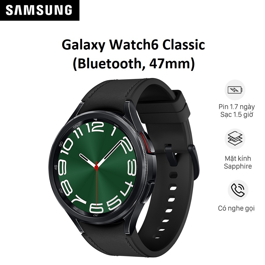 Đồng hồ thông minh Samsung Galaxy Watch 6 Classic (Bluetooth, 47mm) R960 - Hàng Chính Hãng