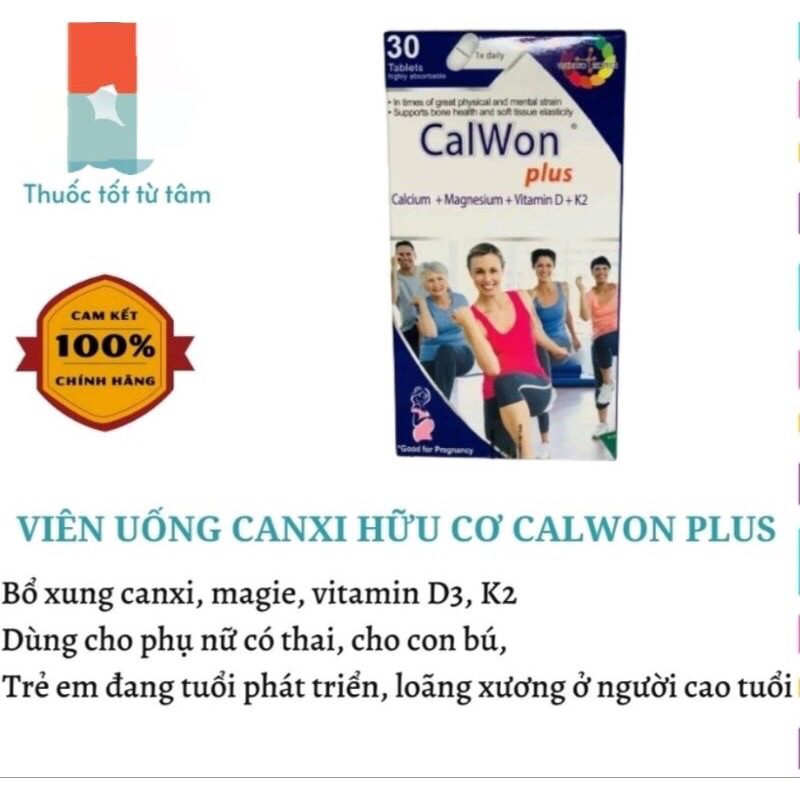 Canxi hữu cơ CALWON PLUS giúp phòng loãng xương,bổ sung canxi phát triển chiều cao ở trẻ,giảm nguy cơ loãng xương