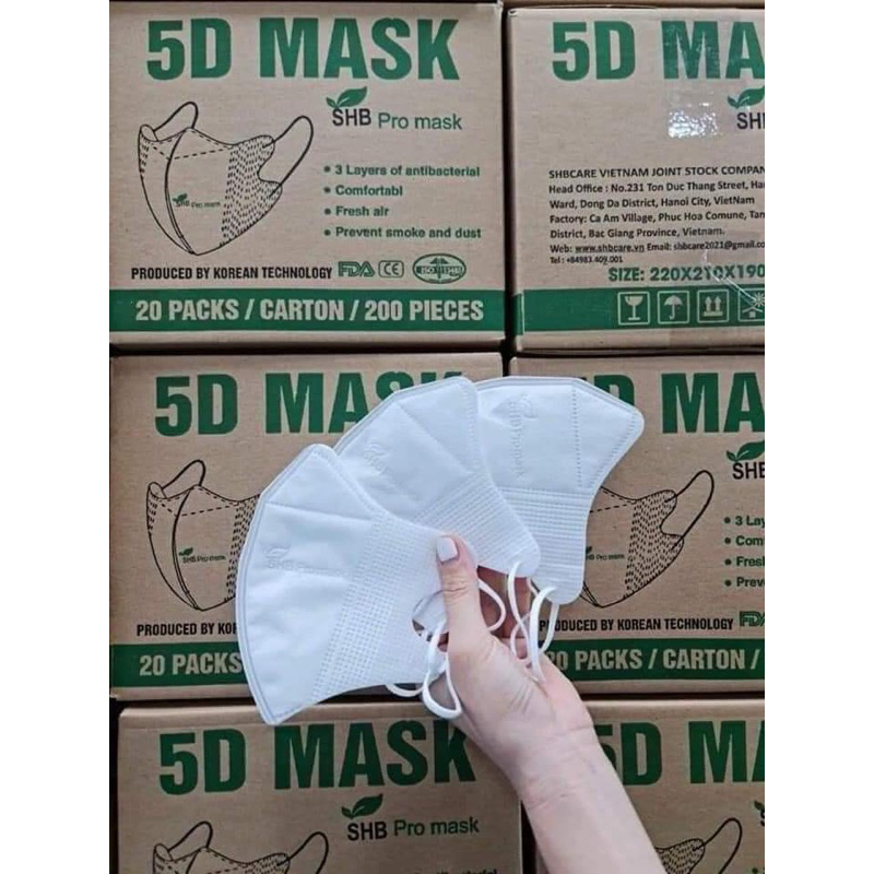 Khẩu trang thùng 100 cái gấu dâu -3d-5d