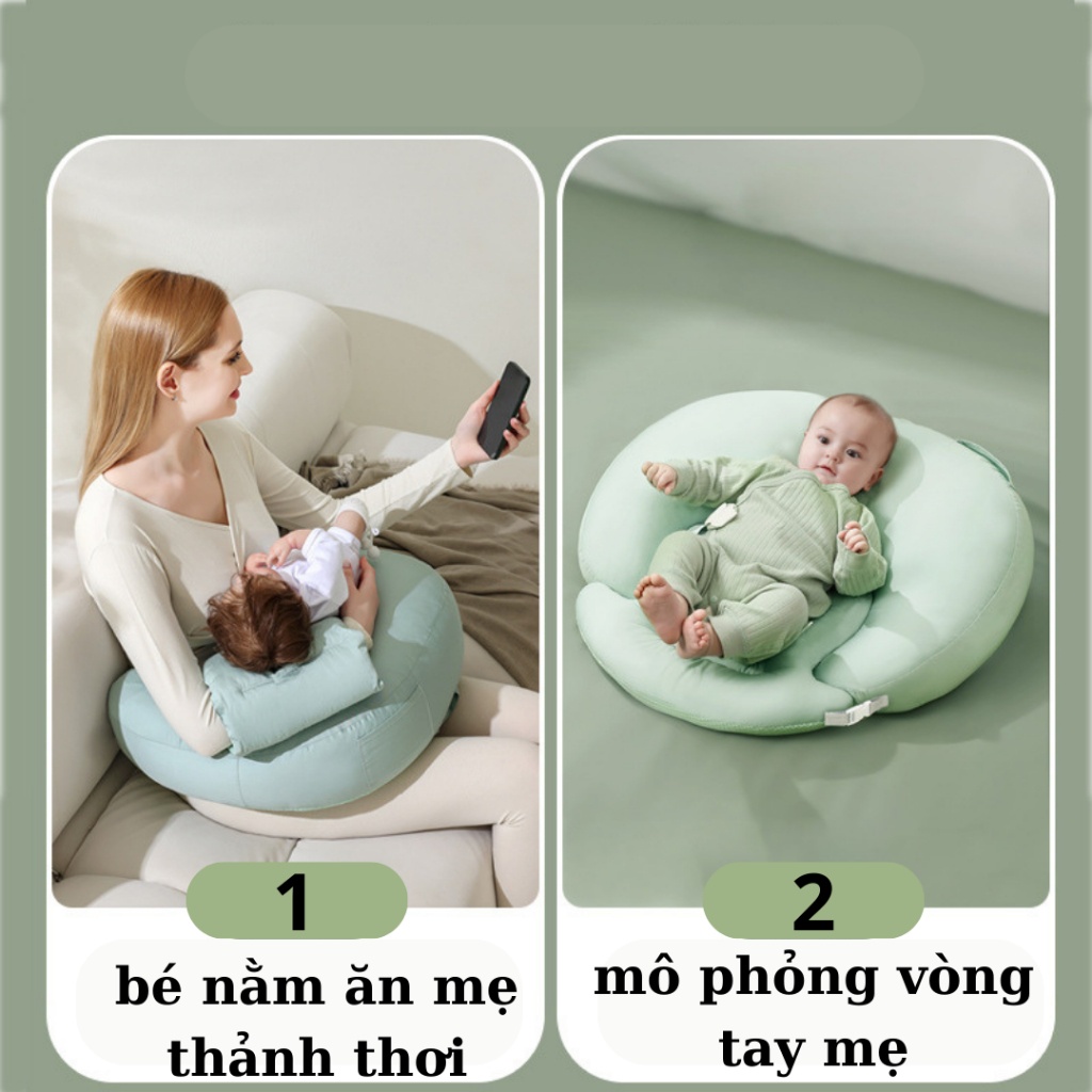 Gối chống trào ngươc chính hãng LOVE BABY 3 trong 1 vừa gối cho be sti vừa