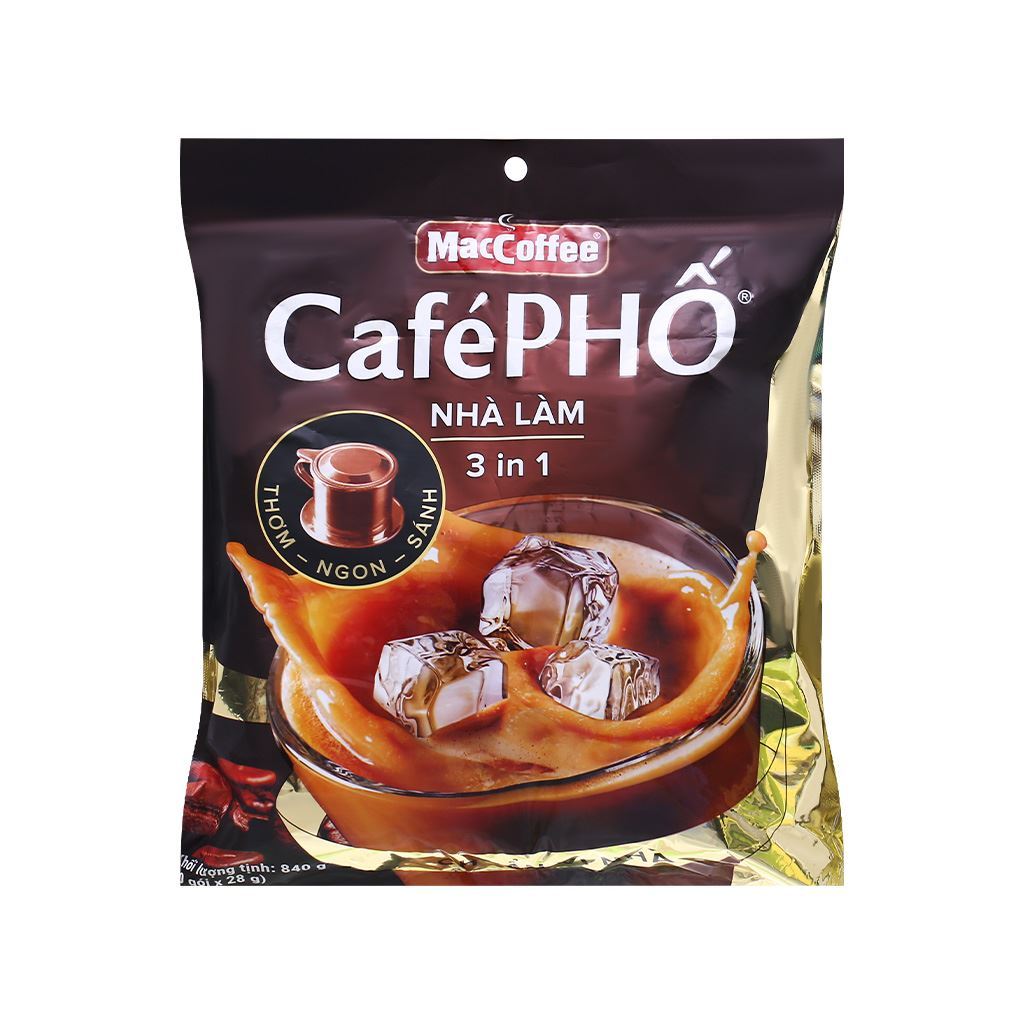Cà phê sữa MacCoffee Café Phố nhà làm 3in1 840g