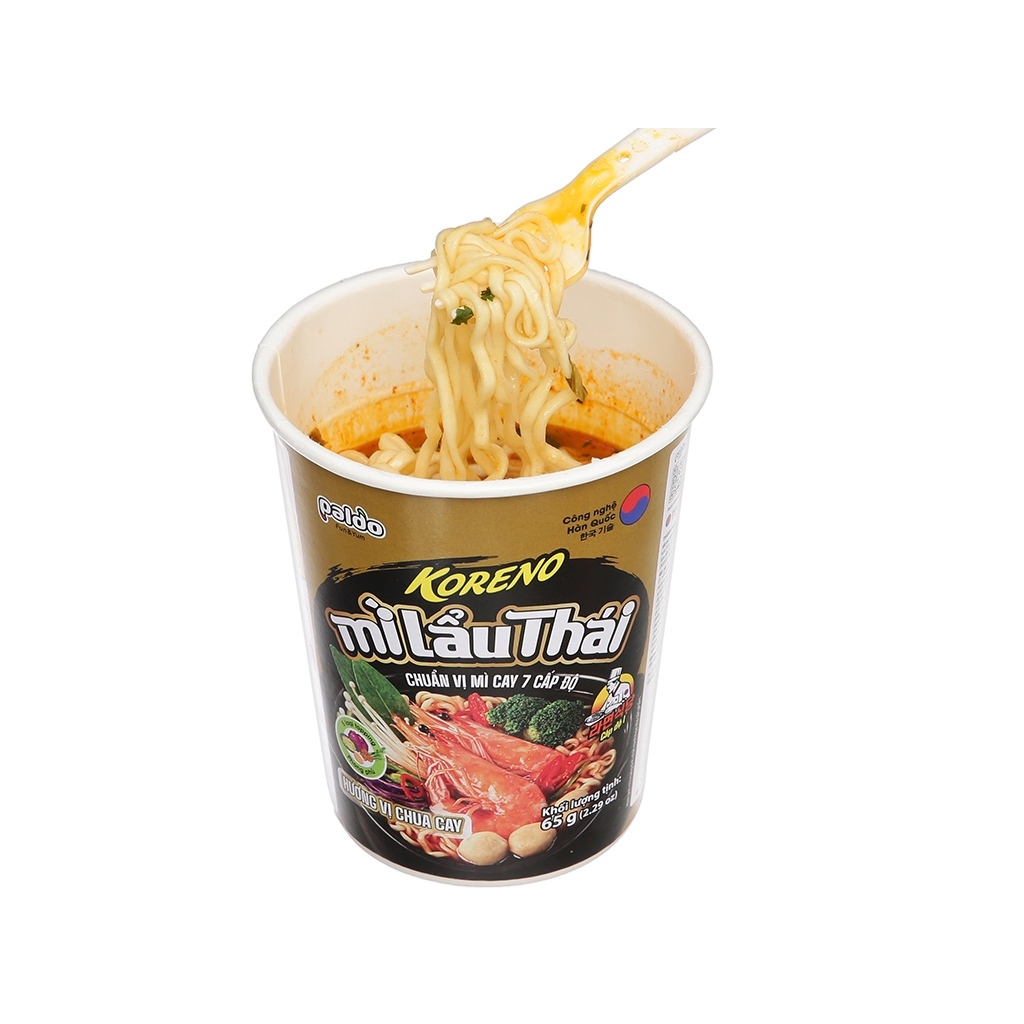 Mì lẩu Thái Koreno hương vị chua cay ly 65g