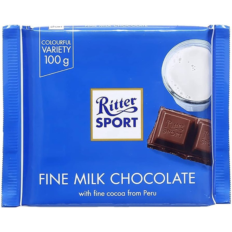 SOCOLA RITTER SPORT ĐỨC 100G FINE MILK/ RAISINS HAZELNUTS/  DARK CHOCOLATE 61% 74% 81%