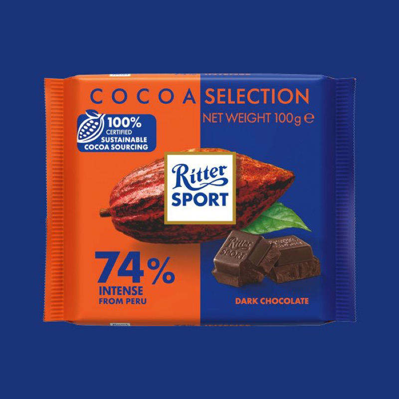 SOCOLA RITTER SPORT ĐỨC 100G FINE MILK/ RAISINS HAZELNUTS/  DARK CHOCOLATE 61% 74% 81%