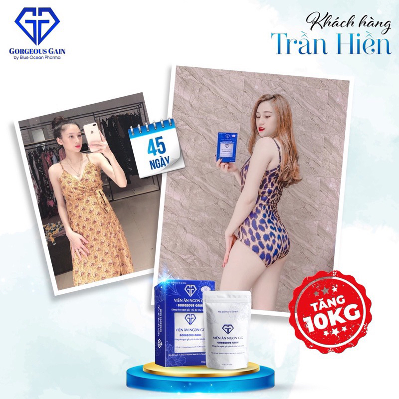 Viên Ăn Ngon GG Hỗ trợ kích thích tiêu hoá, Giúp ăn ngon ngủ ngon, Hỗ trợ tăng cân an toàn với cả người gầy cơ địa
