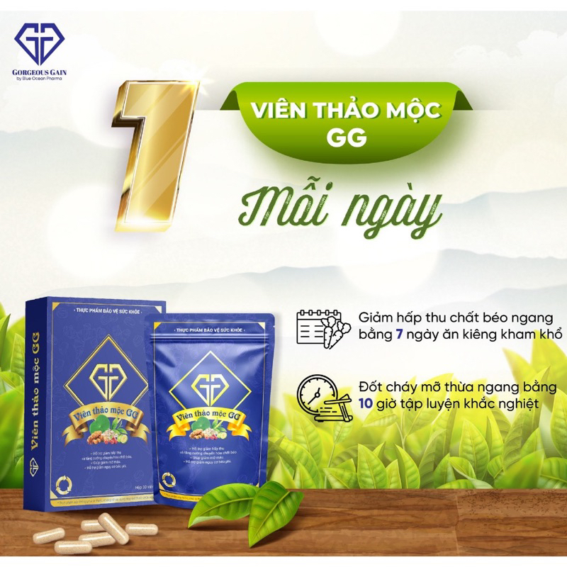 Viên Thảo Mộc GG giúp phân giải mỡ thừa