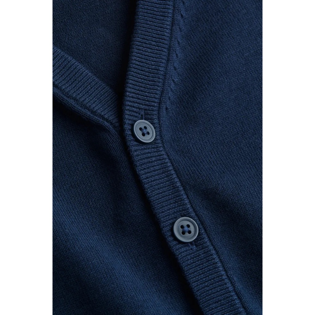 Áo len đen navy cardigan đen/navy bé trai HM H&M_hàng chính hãng authentic