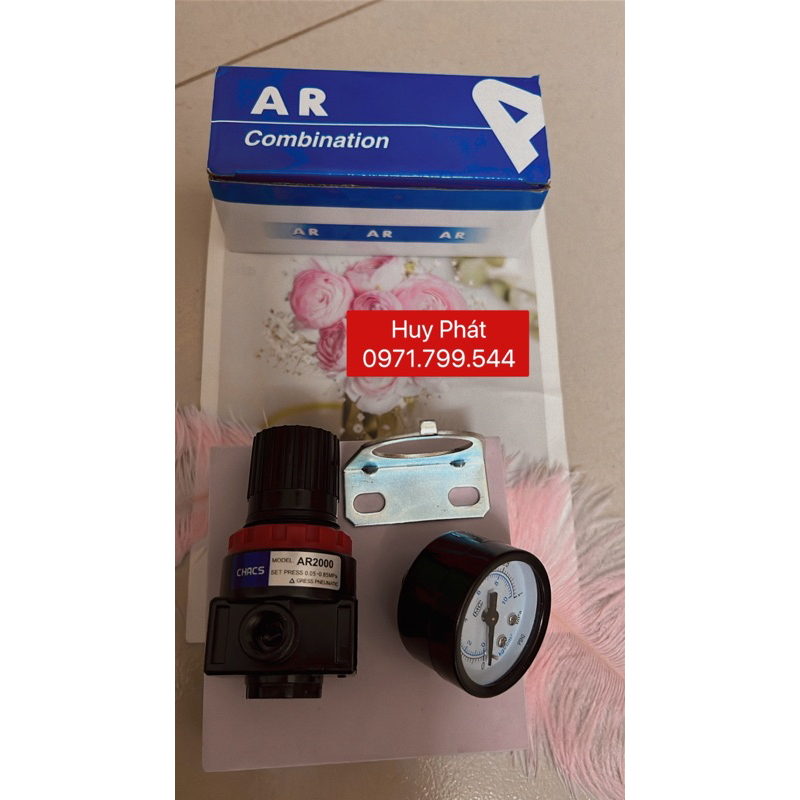 Van điều chỉnh áp suất AR2000 ren 13mm có kèm đồng hồ giá sỉ