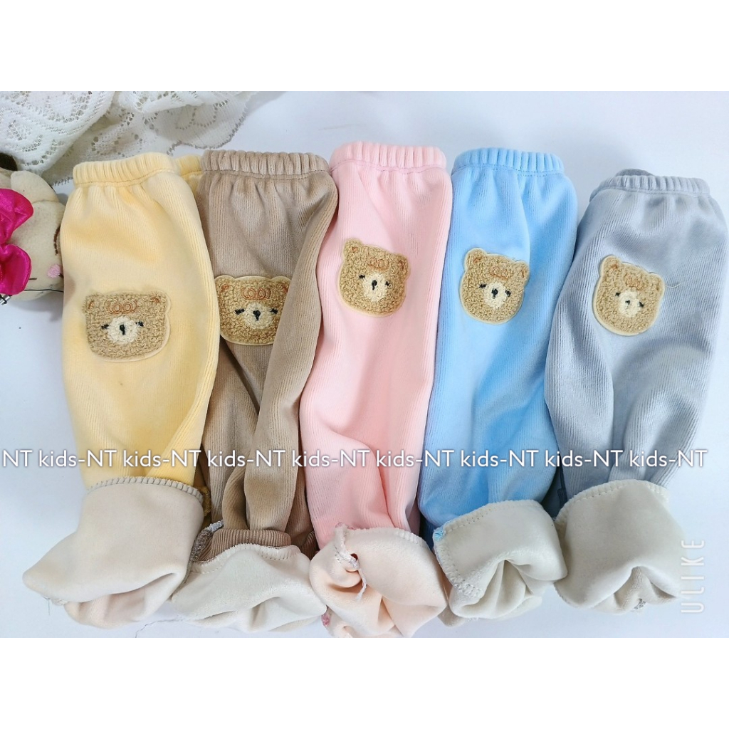 Quần dài cho bé trai bé gái chất nhung dày dặn không xù LYBABY QCD23
