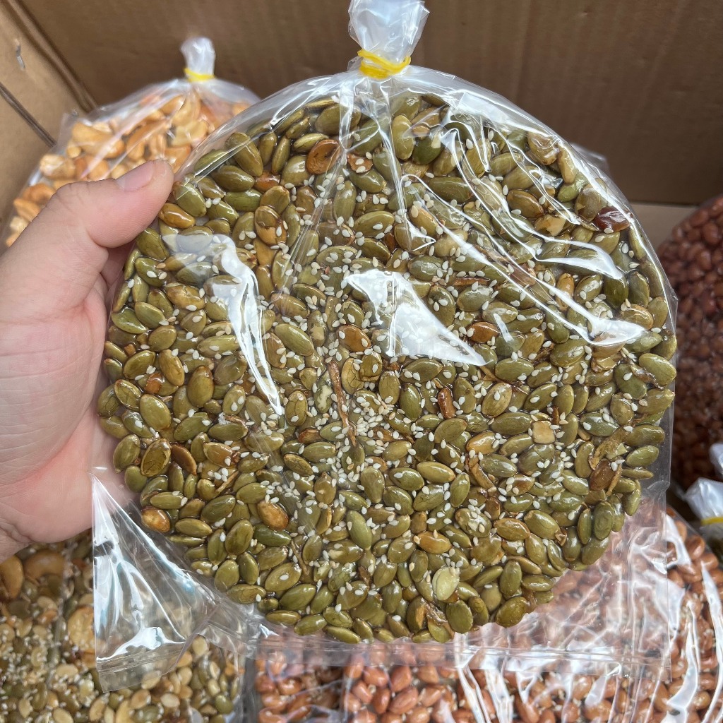 Gói lớn 17cm - Kẹo hạt điều, hạt bí, đậu phộng, kẹo thập cẩm giòn thơm ngon