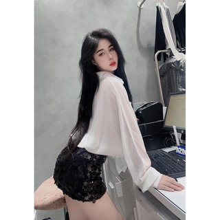 Set áo sơmi+ Chân váy kim sa 🖤