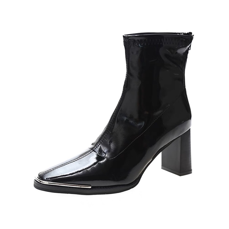 Boot mũi vuông khoá sau thời trang 2023