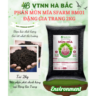 Phân Mùn Mía - Phân Bón Hữu Cơ SFARM Bọc 2KG - Cải Tạo Ổn Định Độ pH, Siêu Kích Rễ, Bổ Sung Vi Sinh Cho Cây Trồng