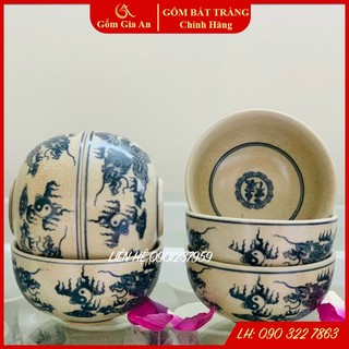 Bát cơm - chén cơm thờ, bát cơm cúng bát tràng men rạn hàng đẹp - bát cúng gia tiên