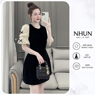 Đầm nhung nơ