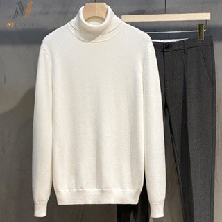 Áo Len Nam Cổ Lọ N1LUXURY Lông Cừu Dài Tay Dày Dặn Mềm Mịn Cực Ấm Kiểu Dáng Hàn Quốc Sweater Nhiều Màu