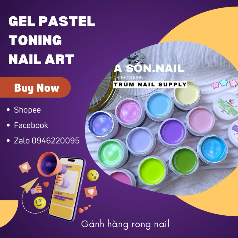 Set Gel Vẽ Pastel Fengshangmei | Chuyên Vẽ Hoạt Hình | Vẽ Hoạ Tiết | Vẽ Nail