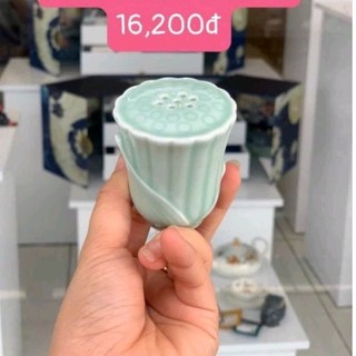 Hủ muối/ hủ tiêu sứ Sen Xanh