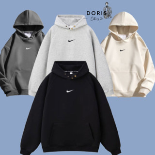 Áo hoodie nike thêu dày dặn nam nữ, hoodie nike bấm cúc Doris_Clothing.Store