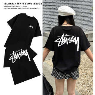 Áo thun In chữ ký STUSSY BASIC Cổ Tròn Chất Vải Cotton , áo phông nam nữ unisex tay lỡ form rộng hot trend JASHOP