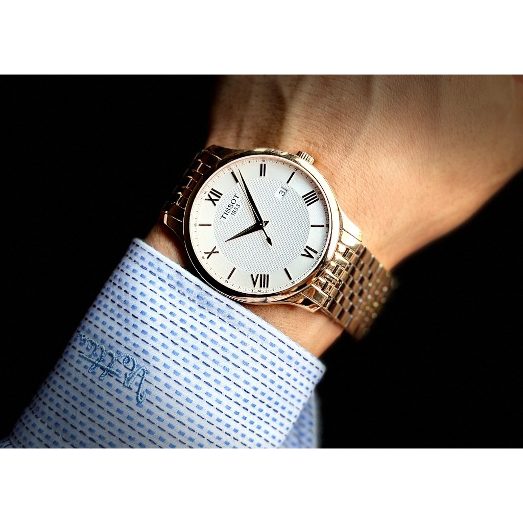 Đồng hồ nam dây thép Tissot Tradition Rose T063.610.33.038.00