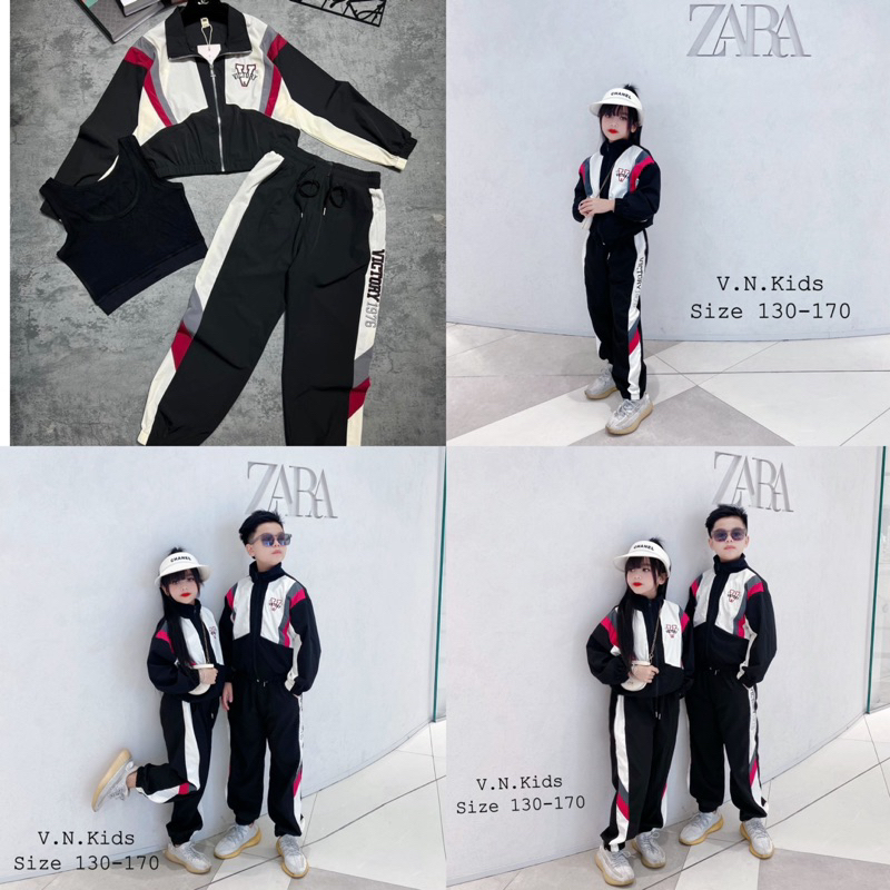 Bộ gió Victory 1976 cho Bé Trai và Gái size đại 19kg-45kg