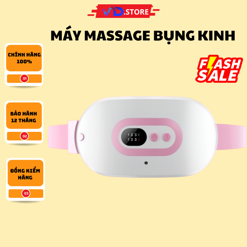 Máy massage bụng kinh,Giảm đau nhanh, Làm ấm bụng, Lưng, Tử cung cho phụ nữ đến kì bảo hành 12 tháng-VD.STORE