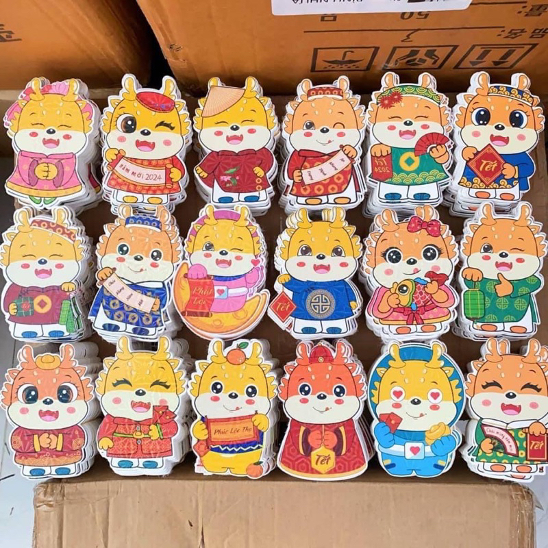 Bao lì xì chipi hoạt hình tết lì xì chibi đẹp dễ thương