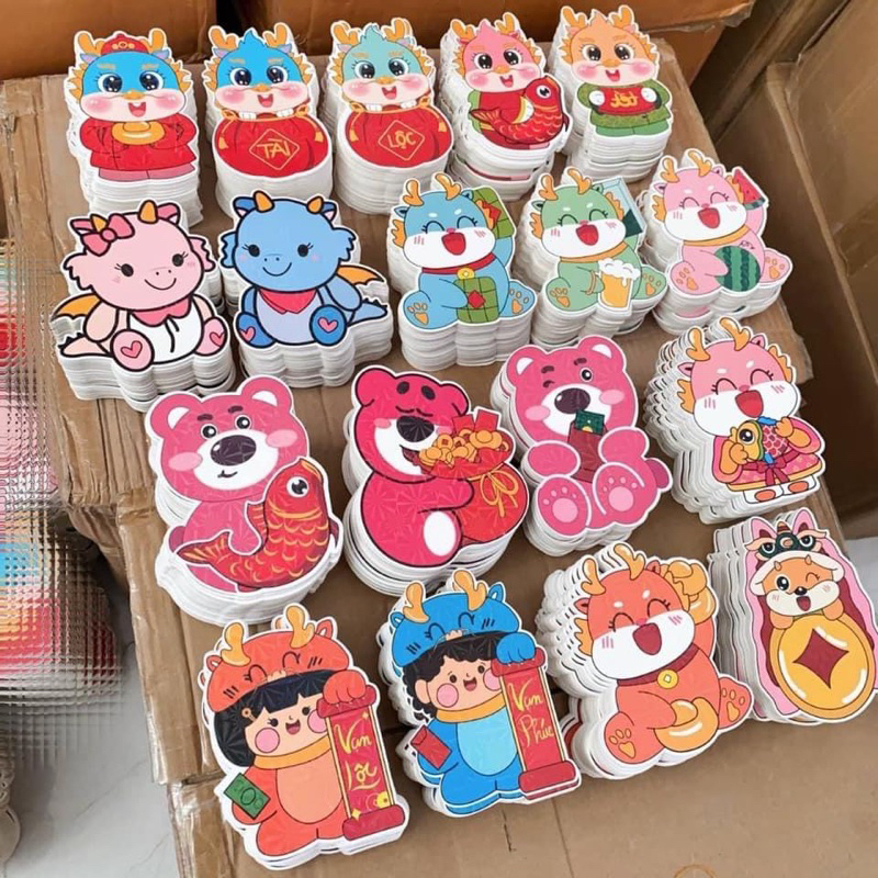 Bao lì xì chipi hoạt hình tết lì xì chibi đẹp dễ thương