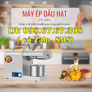Máy ép dầu ăn mini gia đình từ các loại thực vật chứa dầu: lạc, mè, dừa... bảo hành 12 tháng