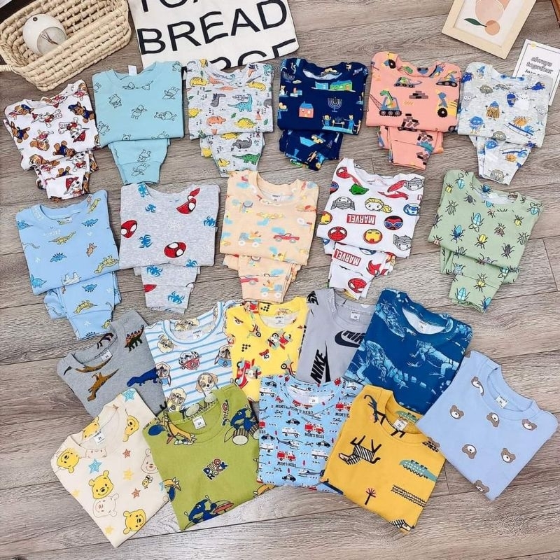 Bộ Thun Dài Tay Cho Bé Trai và Bé Gái