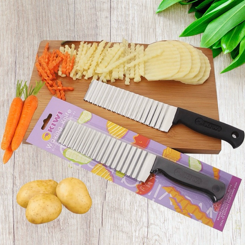 Dao cắt khoai, cắt thạch lượn sóng Kiwi 24cm