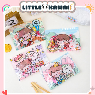 Túi zip ngang đựng quà, bánh kẹo, đồ nhỏ mini, sticker, kẹp tóc hoạt hình bé gái dễ thương