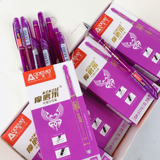 12 cây bút gel xoá tím 3176