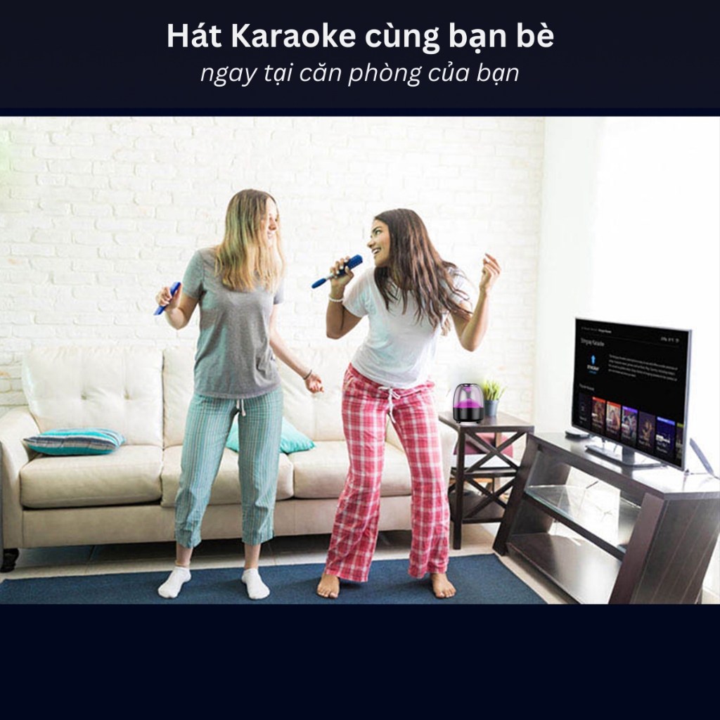 Loa Bluetooth mini L28 Big Diamond, Hát karaoke kèm Mic không dây Tăng cường Bass, Hiệu ứng led - vistyle shop