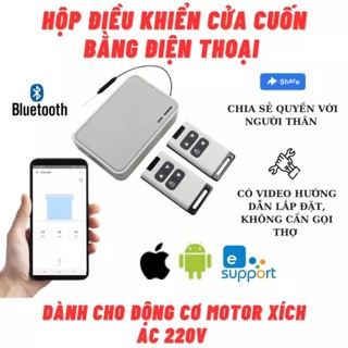 Điều khiển cửa cuốn bằng điện thoại TUYA SMART kết nối Wifi, 3G, 4G đóng mở Cửa cuốn mọi lúc mọi nơi