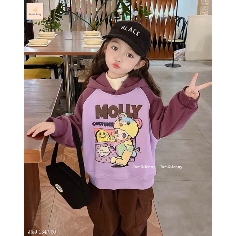 Bộ nỉ Molly tím nâu